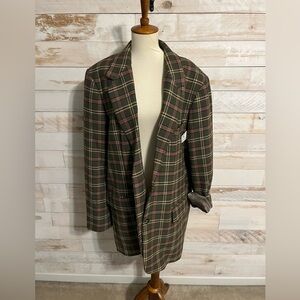 Wilfred Plaid Blazer in Green and Pink